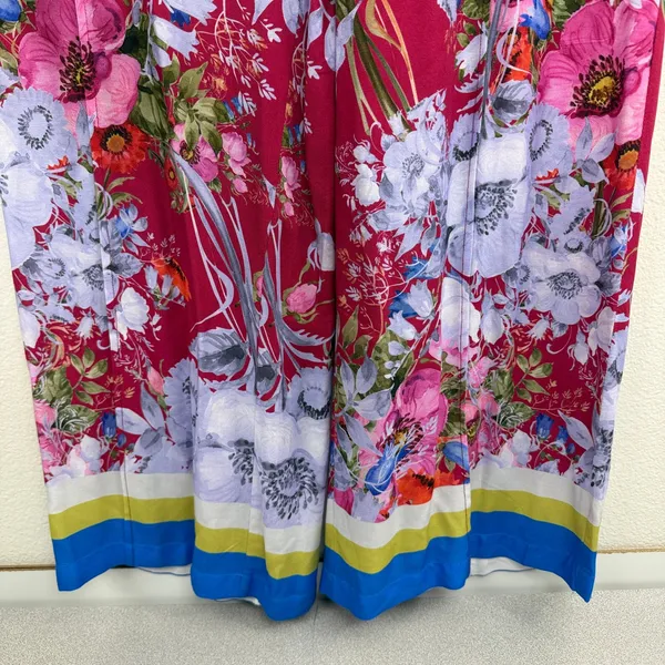 Aratta Silent Journey Pants Womens Small Red Floral Wide Leg Elastic Waist Boho - Image 4