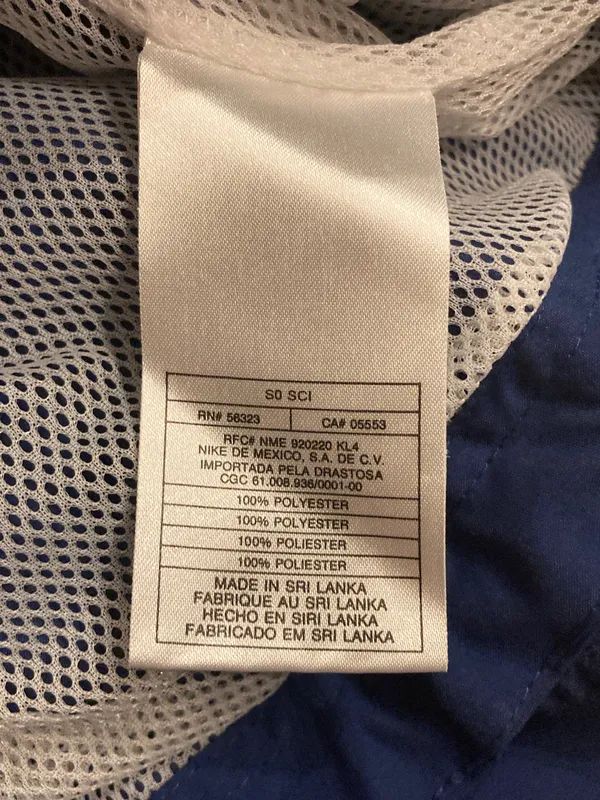 Nike Blue and Black Windbreaker White Stripe 90s Performance Jacket - Image 7