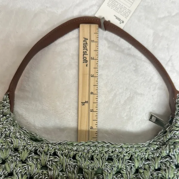 A New Day Green and Brown Mini Bag with Textured Design - Image 6