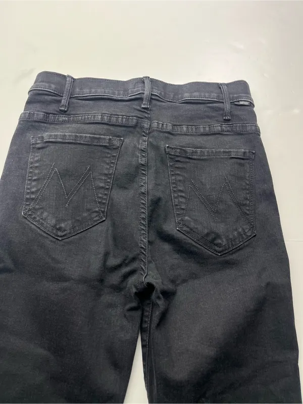 Mother The Hustler‎ Ankle Fray Women's 28 Black Not Guilty Bootcut Denim Jean - Image 14