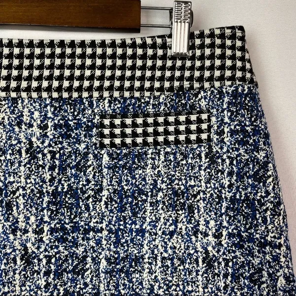 Cabi Reina Blue Matrix 21‎ Club A-Line Houndstooth Skirt 4 #5320 - Image 4