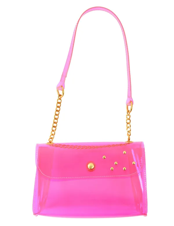 Handmade NWT Barbie Pink Tinted Clear Shoulder Bag - Image 13