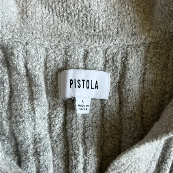 Pistola Gray Ribbed Cardigan Sweater - Image 2