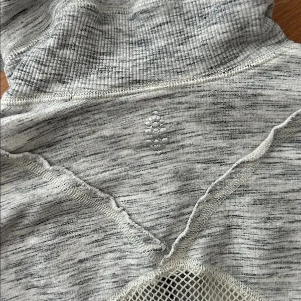 Free People Movement Markie Quarter Zip Hoodie Size M Heathered Gray - Image 8