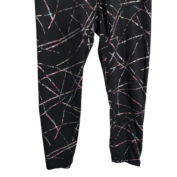 Zyia Active Black Geometric Print Leggings Women Size 12 High‎ Waisted - Image 3