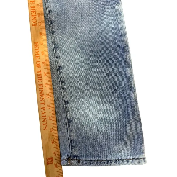 PacSun Womens Light Wash Low-Rise Straight Jeans With Button Fly Size 23 - Image 9