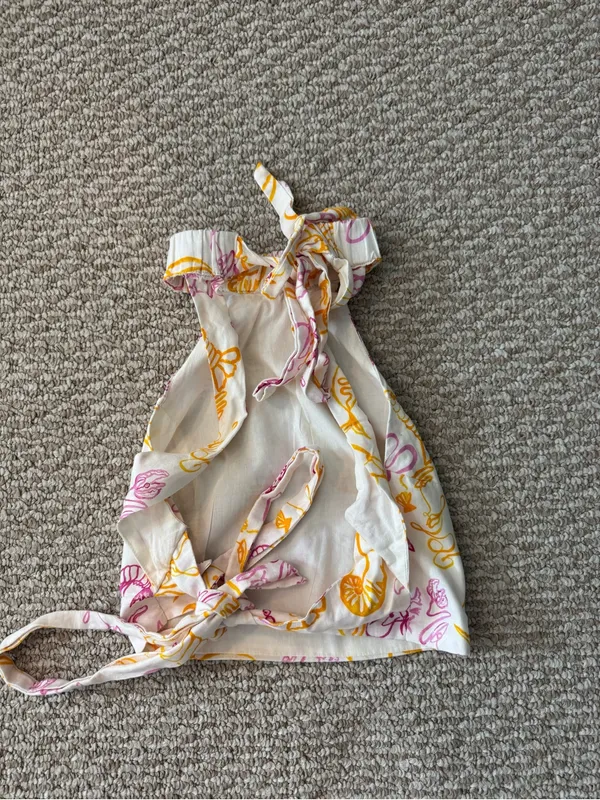 Peppermayo x Rikki Day Seafood Print Linen Halter Top and Mini Skirt Set - Image 6