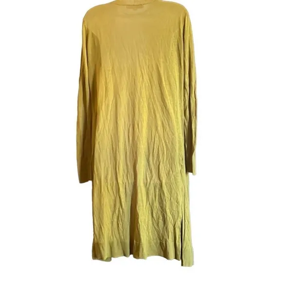 LOFT‎ Womens XS Green Oversized Open Front Pockets Lightweight Tunic Cardigan - Image 2