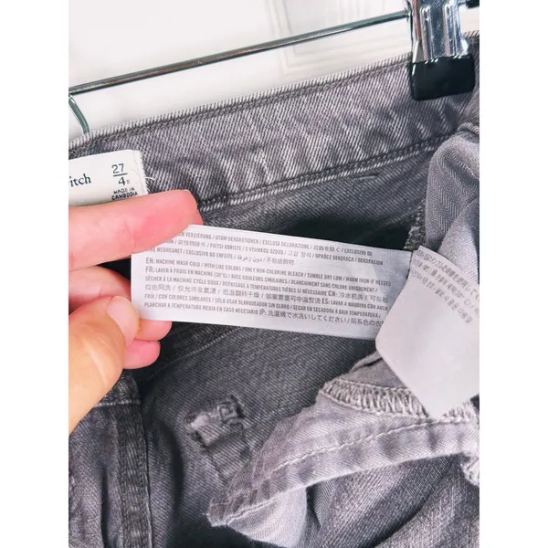 Abercrombie 90s Straight Ultra High Rise Jeans Size 27 (4) Gray Y2K Retro Casual - Image 11