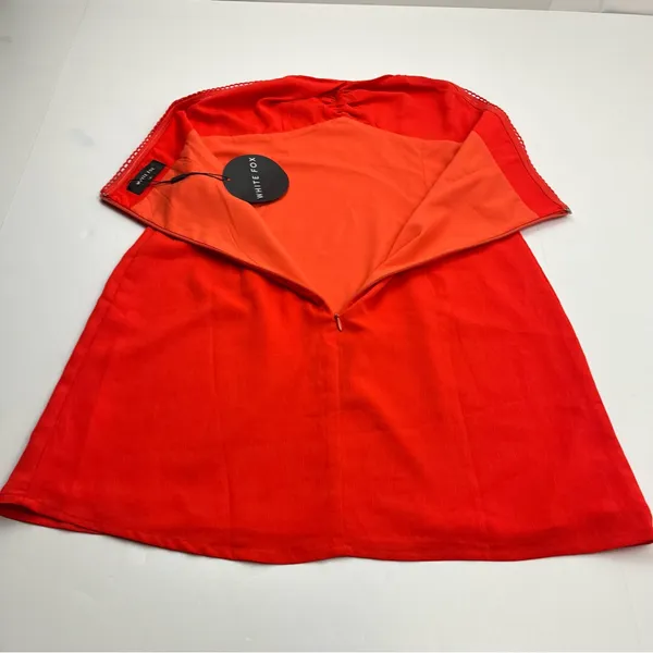 White Fox Lift You Up Strapless Mini Dress Chilli Orange Red‎ Womens Medium NEW - Image 9