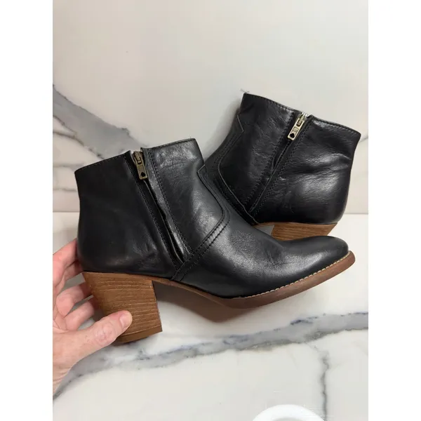 Madewell 1937 Women's Black Leather Winston Boots Sz 9 Classic Staple Western - Image 5