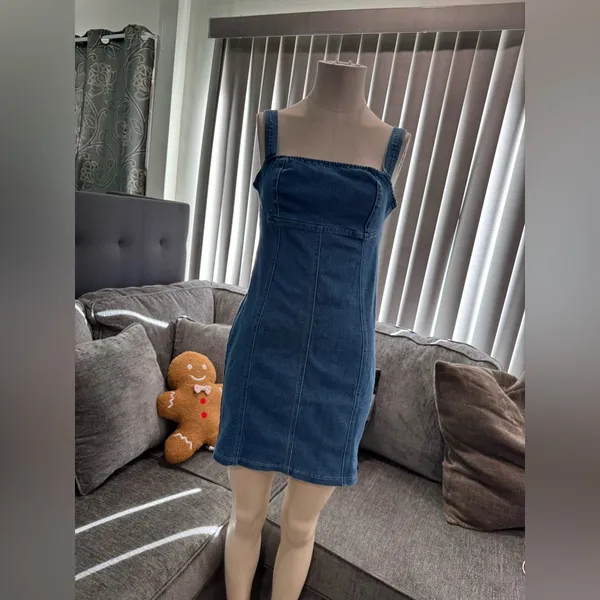 🌸AMTIOUS denim dress ✨ Blue - Image 4