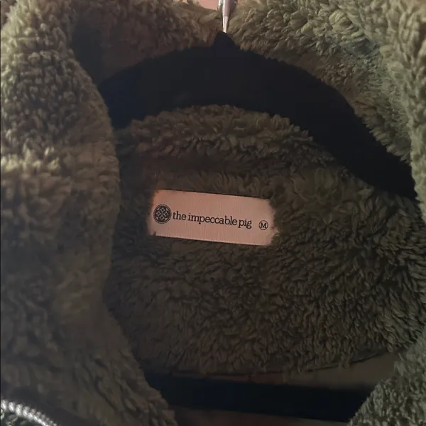 The Impeccable Pig Olive Fleece Vest - Image 2