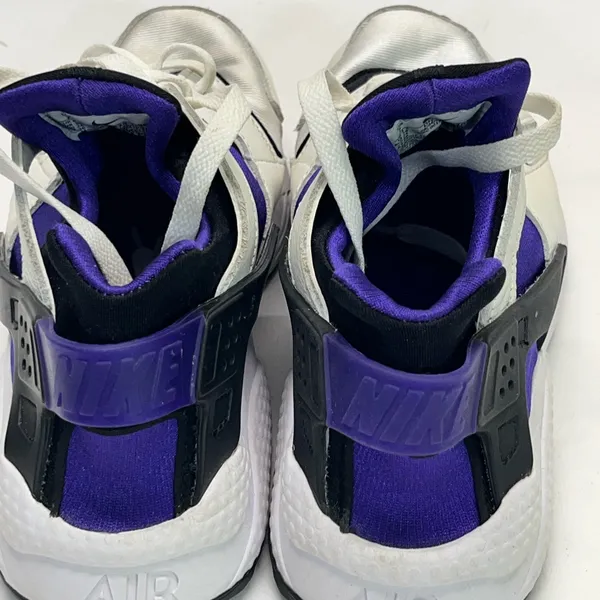Nike‎ Air Huarache Run Sneakers Sz 7 Hyper Grape/White/Black Dh4439-105 Preowned - Image 5
