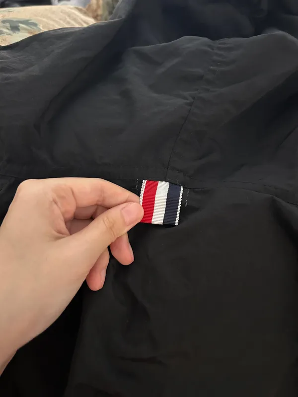 John Galt Black Lightweight Windbreaker Jacket - Image 6