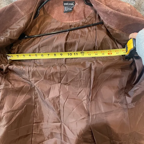 Wet Seal Vintage brown leather jacket size Medium - Image 6