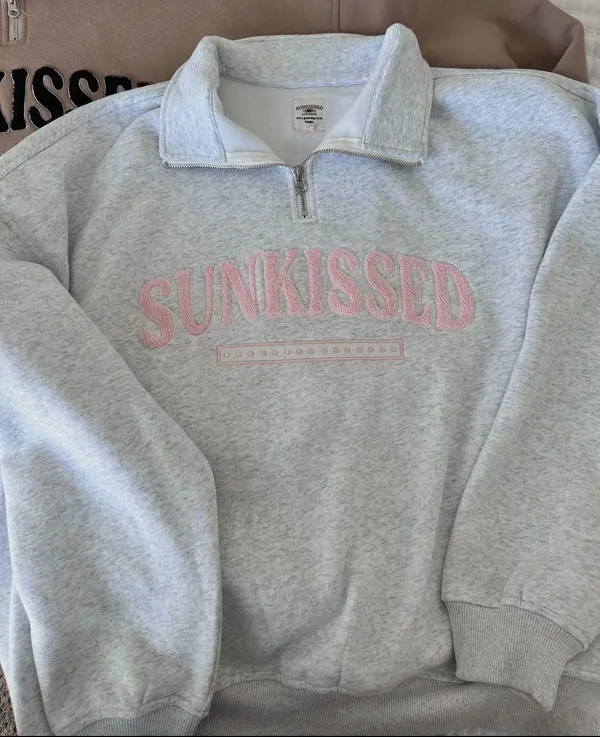 Sunkissed Coconut 1/4 Zip Sweatshirt - Image 3