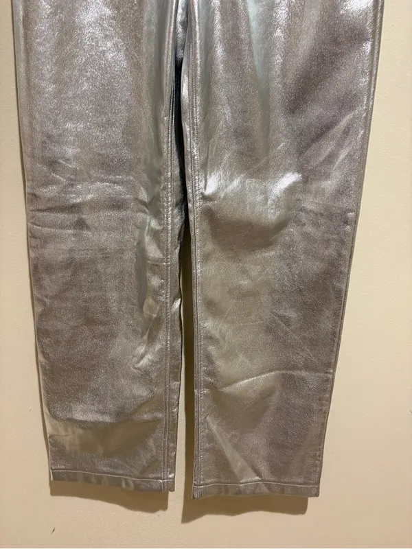 Abercrombie & Fitch LONG The ‘90s Relaxed High Rise Pant Silver Metallic - Image 7
