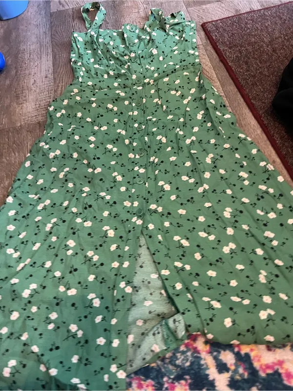 Reformation “Persimmon” green floral dress 2 - Image 11
