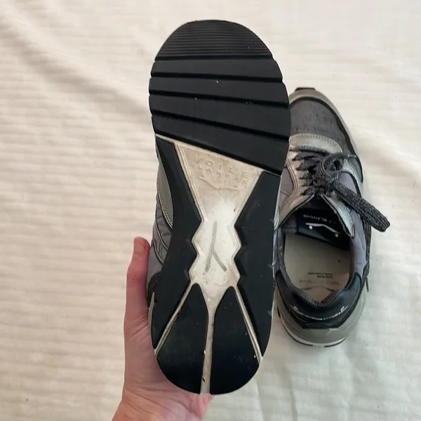Voile Blanche leather nylon textile sneakers black silver Size‎ 37 US 7 - Image 6