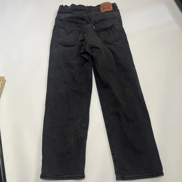 Levis Ribcage Straight Ankle Pants Women Size 28 Gray Jeans High Rise - Image 8