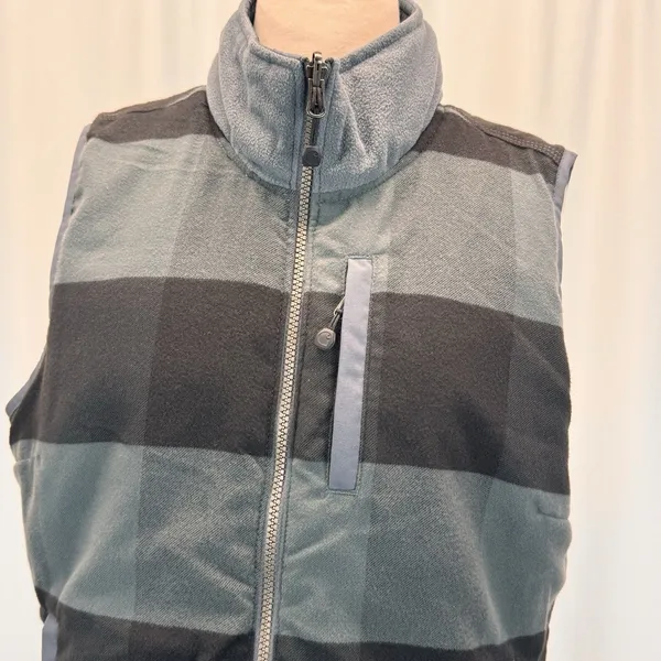 Carhartt Reversible Quilted Flannel Vest M 8-10 Green Black Buffalo Plaid Chore - Image 13