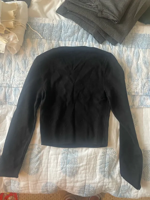 Zara Black Long Sleeve Knit Women's Top - Image 3