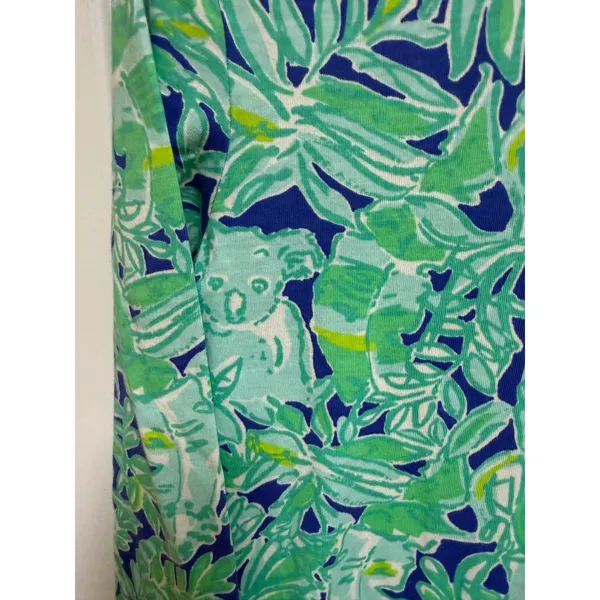 Lilly Pulitzer Marlowe Koala of the Wild T Shirt Dress Blue Green XXS Pima NWOT - Image 5