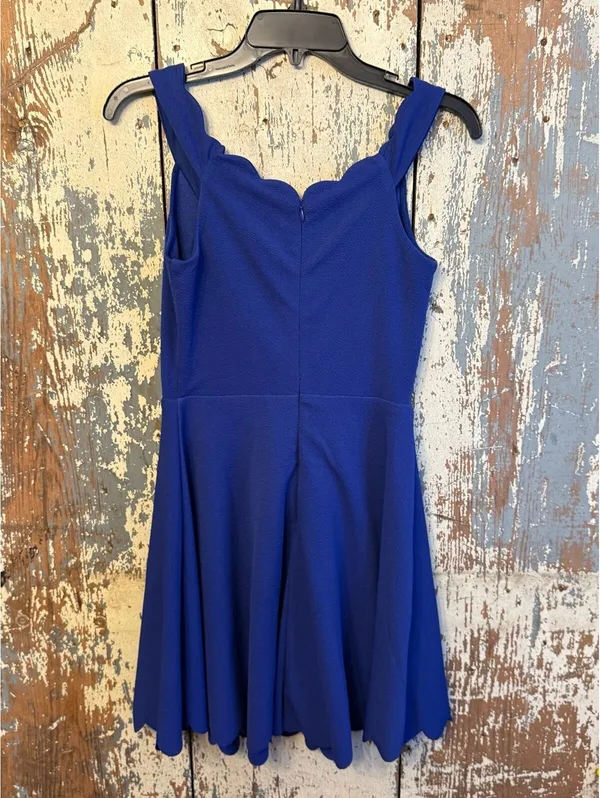 Altar’d State Royal Blue Scalloped hem sleeveless dress, size small - Image 5