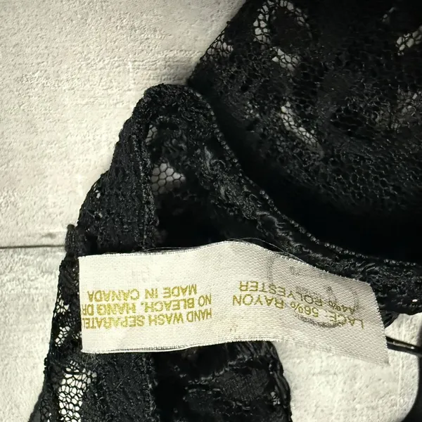 Vintage Victoria's Secret Gold Label Black Lace Garter Belt 90s‎ 80s Canada Made - Image 10