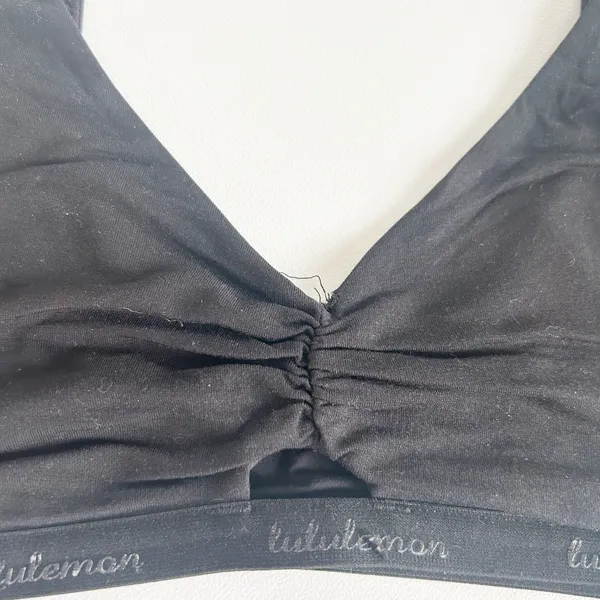 Lululemon Womens Black Simply Gathered‎ Strappy Athleisure Bralette Size S - Image 5