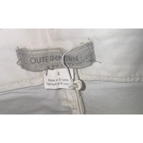 NWT Outerknown Pants Womens 4 White‎ Cream Wide Leg Flare Organic Cotton Beach - Image 4