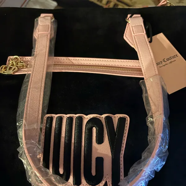 Juicy Couture Black Tote with‎ Pink Highlights - Image 2