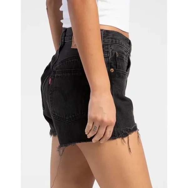 ✨LEVI'S 501 High Rise Womens Denim Black Sz 25 Shorts✨ - Image 4