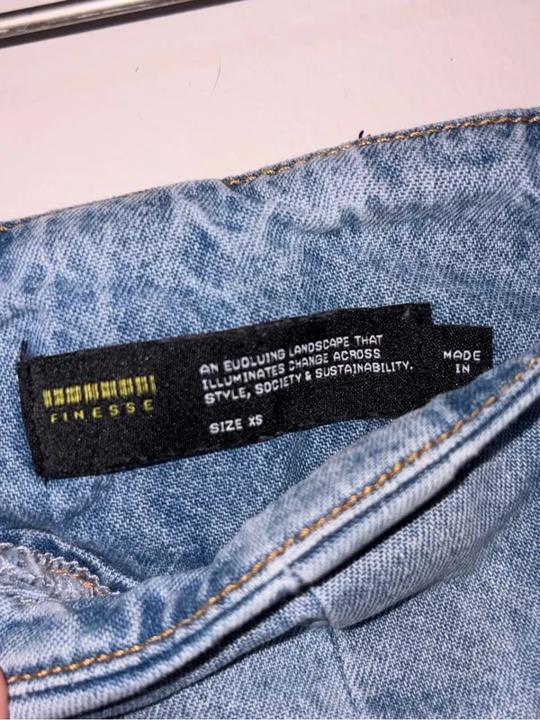Finesse Y2K Light Blue Denim Mini Skirt Size XS - Image 4