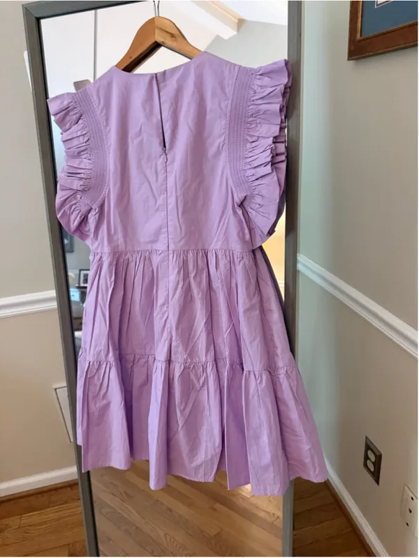 Women's English Factory Mini Dress Size S Purple - Image 4