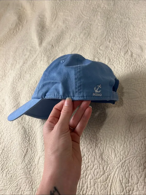Light Blue Baseball Cap with Tropical Patch - Image 2