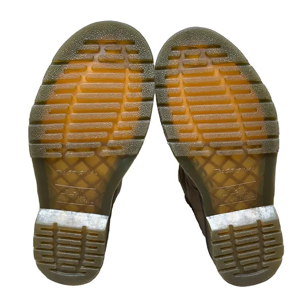 Dr. Martens Taupe Combat Boots 1460 Pascal Leather 8 Eye Women's US‎ 10 UK8 READ - Image 9