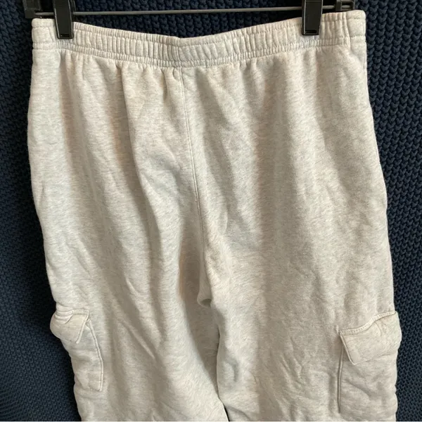 Brandy Melville Pants Womens Small Gray Cargo Sweatpants Wide Leg Casual - Image 6