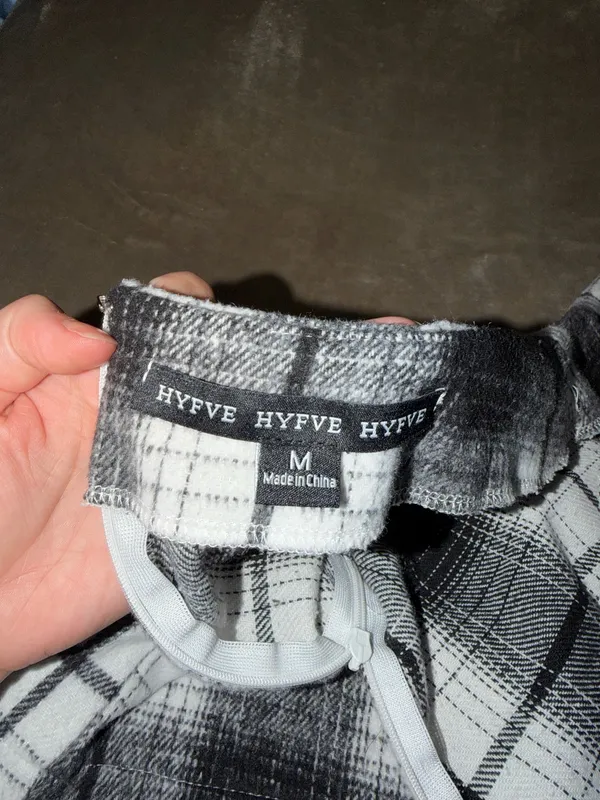 HYFVE Black and white plaid skirt - Image 3