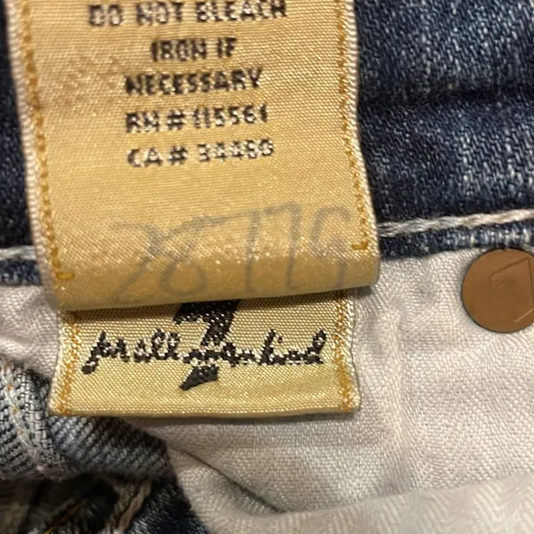 7 for all mankind denim blue jean capris size 29 - Image 5