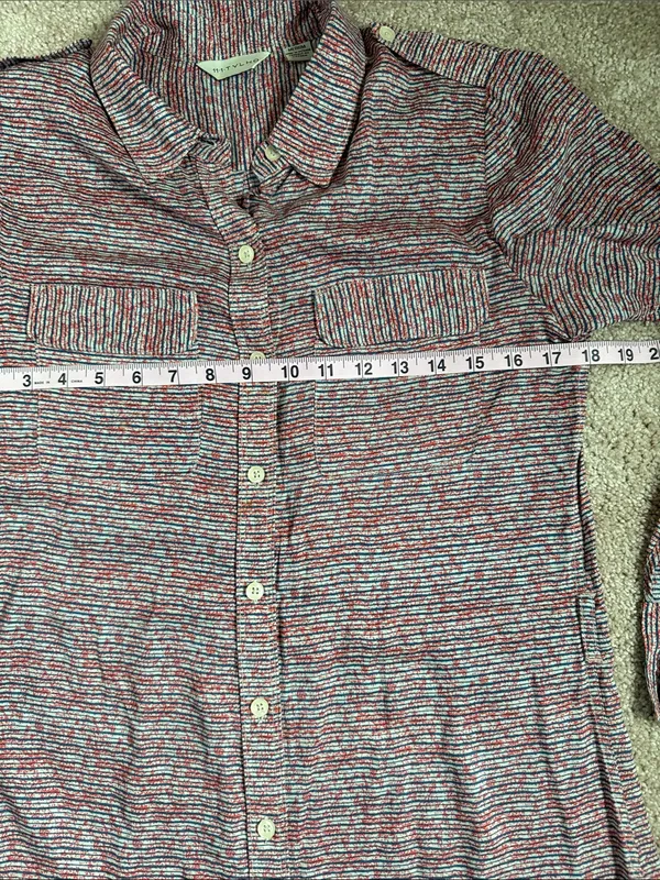 Anthropologie 11-1-Tylho red and navy/blue striped Button Tunic Shirtdress. - Image 5