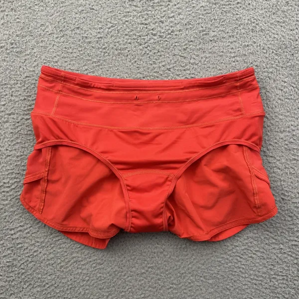 Lululemon Speed Up Shorts Mid Rise 4" Carnation Red Athletic Athleisure Women 6 - Image 3