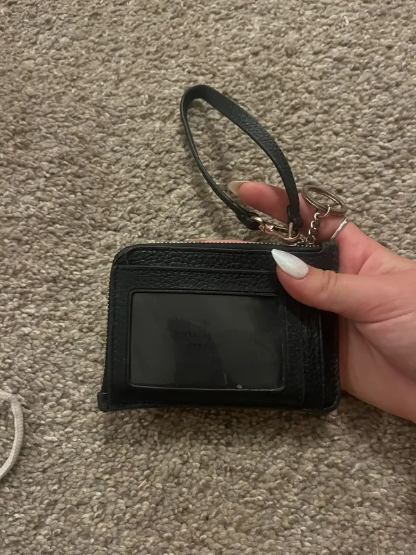 Kate Spade Wristlet Wallet Black Leather - Image 2