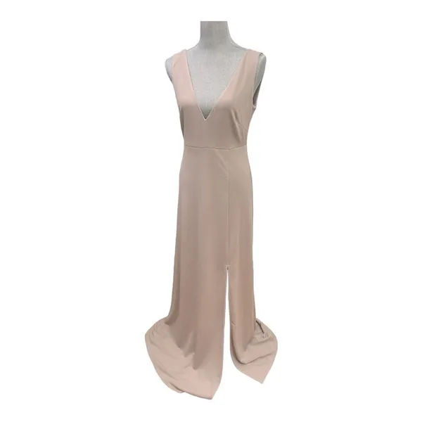 Birdy Grey SHAMIN DRESS CREPE TAUPE LARGE NEW NWT BRIDESMAID WEDDING - Image 4