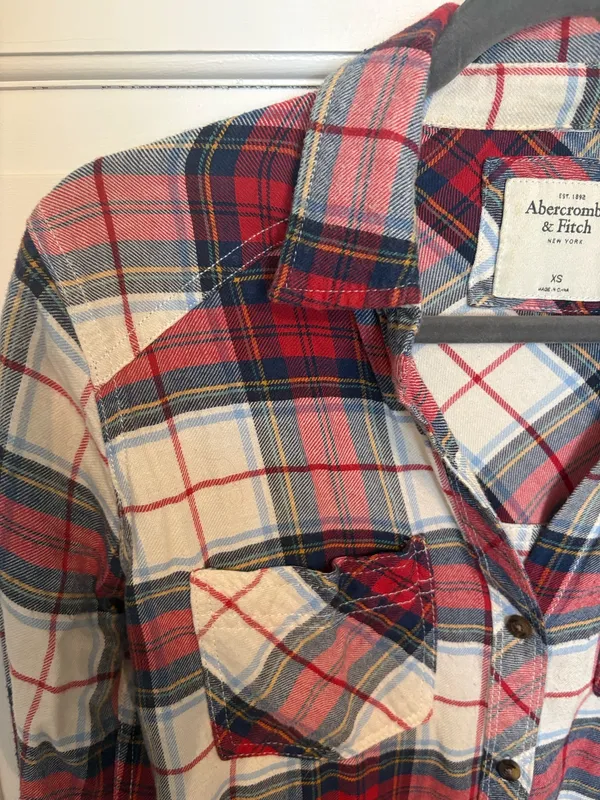Abercrombie Plaid Flannel Shirt - Image 4