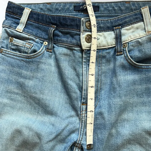 7 For All Mankind jeans high waisted, 2 tone crop jeans- y2k - Image 7
