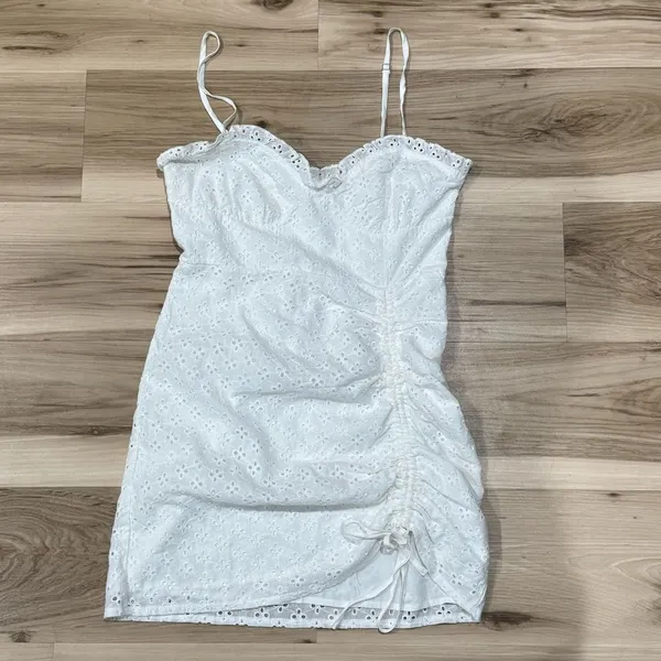 Mable White Lace Slip Mini Dress Women’s Medium - Image 3