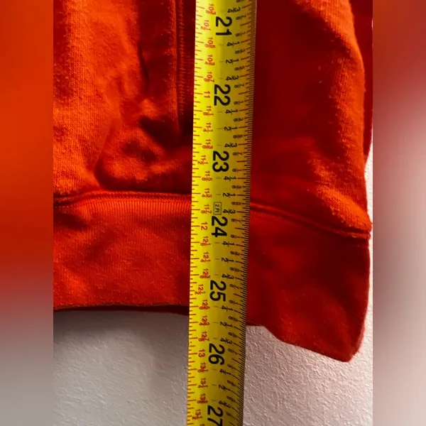 Victoria’s Secret PINK orange quarter zip pullover sweatshirt spell out M - Image 5
