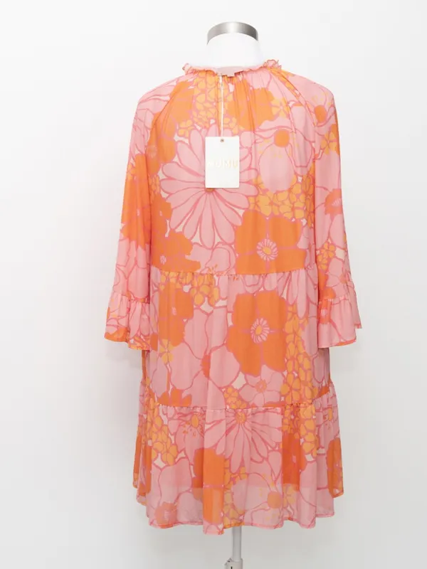 Show Me Your Mumu -‎ Viola Floral Mini Dress | Retro Pink & Orange Floral Print - Image 5